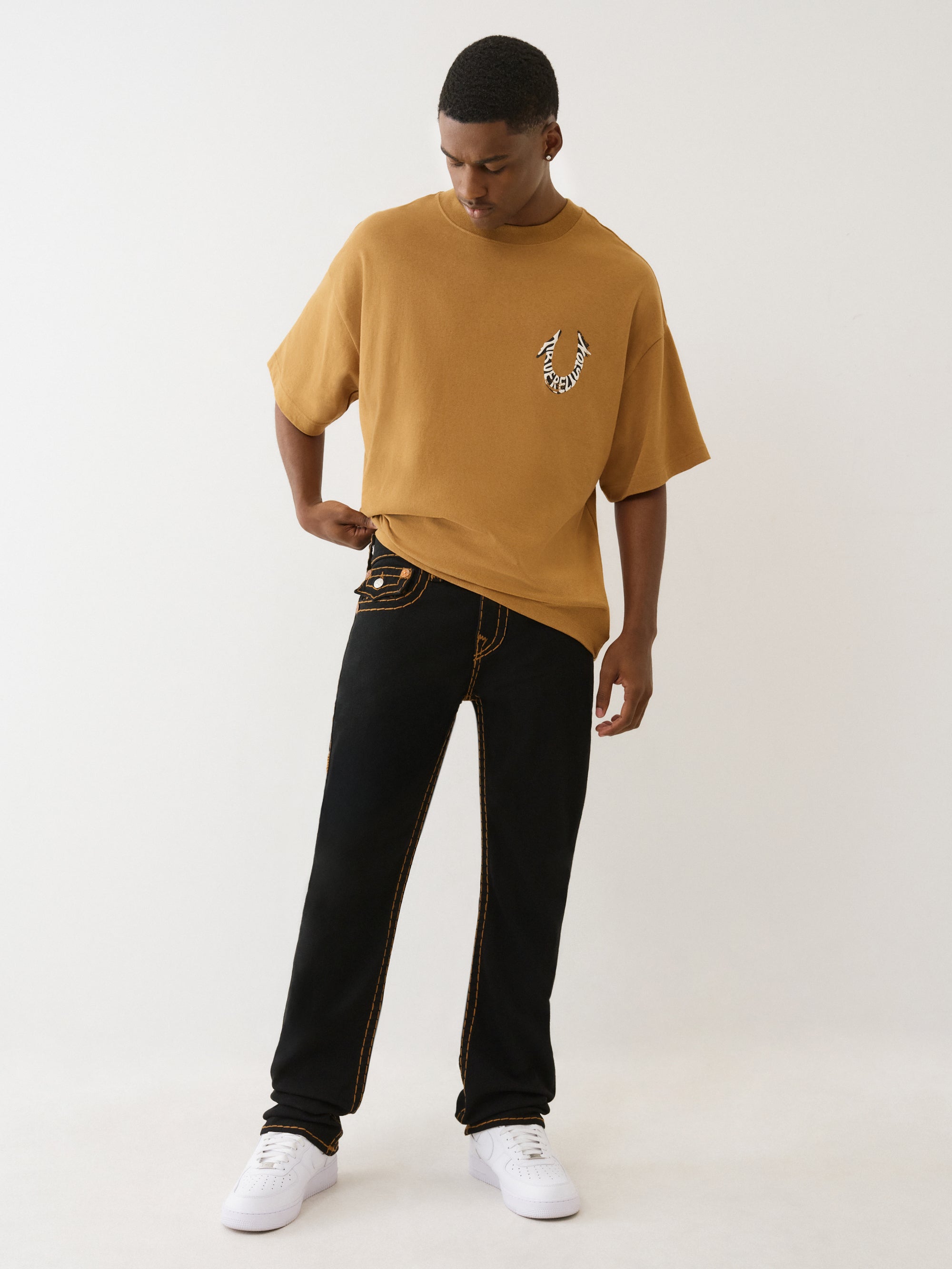 True Religion Ricky Super T Flap 34In 2Sb Black Rinse