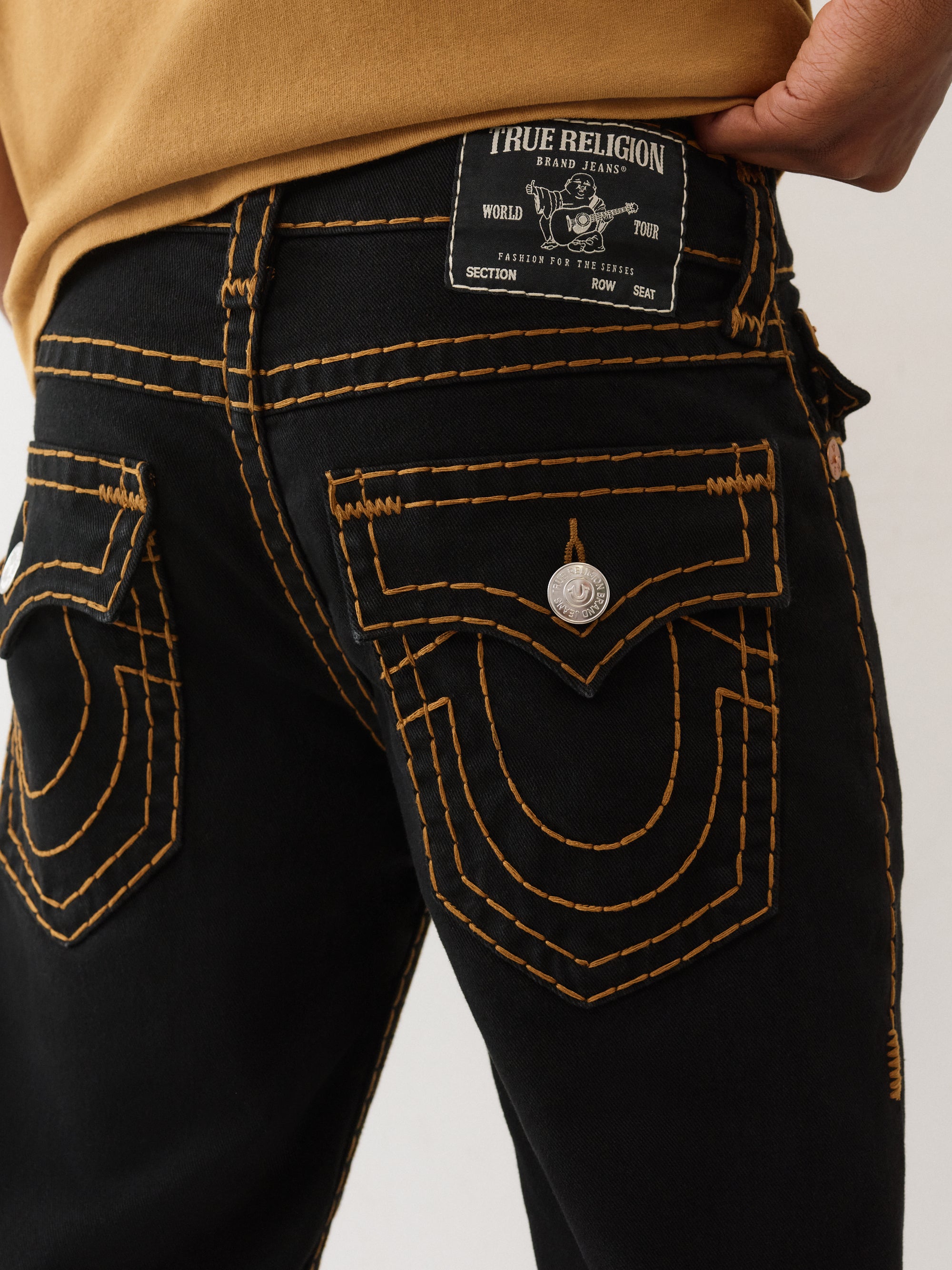 True Religion Ricky Super T Flap 34In 2Sb Black Rinse