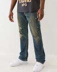 True Religion Ricky Super T Flap 34In Menswear Dark Wash With Rips