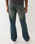 True Religion Ricky Super T Flap 34In Menswear Dark Wash With Rips