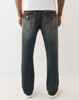 True Religion Jeans Super Flatlock Ricky Flap 34In Greenland Dark Wash