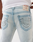 True Religion Jeans Stacked Rocco Big T Nf Travel Breeze Lt Wash W/ Rips