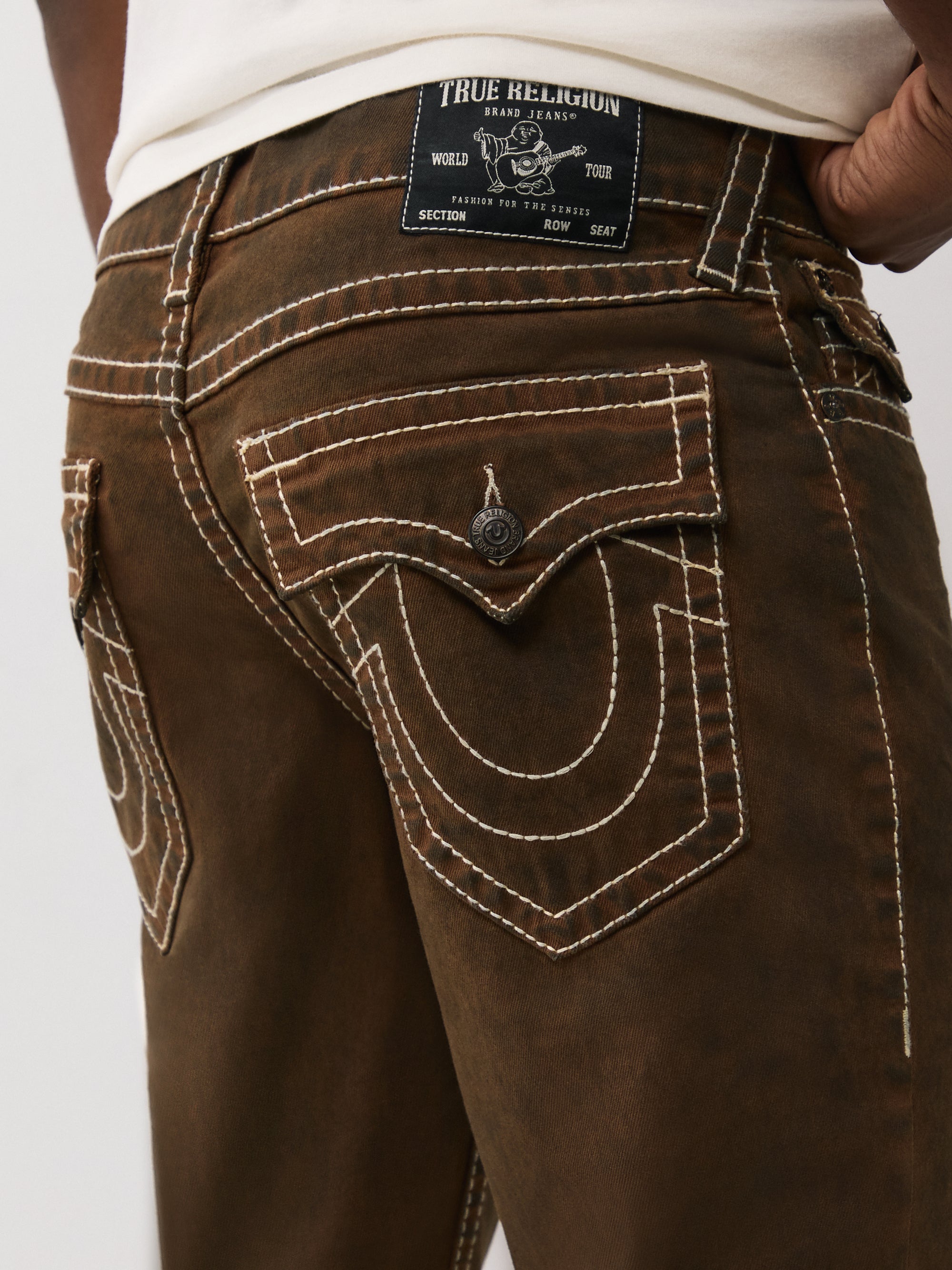 True Religion Ricky Big T Flap 34In Charlatans Brown Wash - AL
