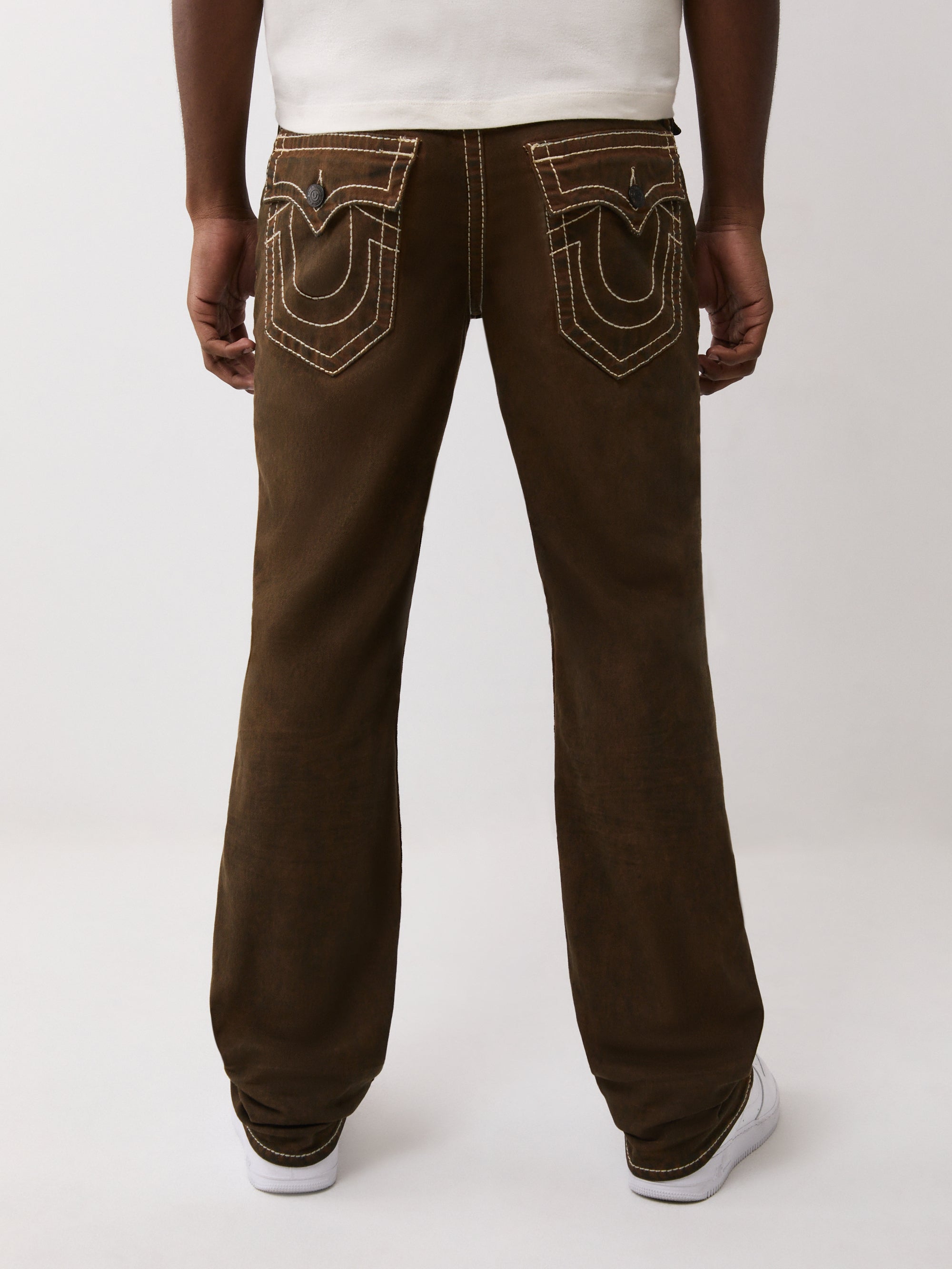 true religion ブラウン コーデロイ True Religion Ricky Big T Flap 34In Charlatans Brown Wash - AL