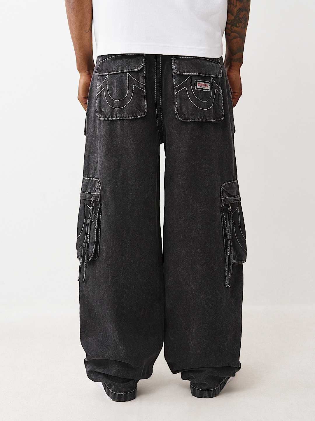 True Religion Cargo Pants Big T Fashion Black - AL Capone Premium