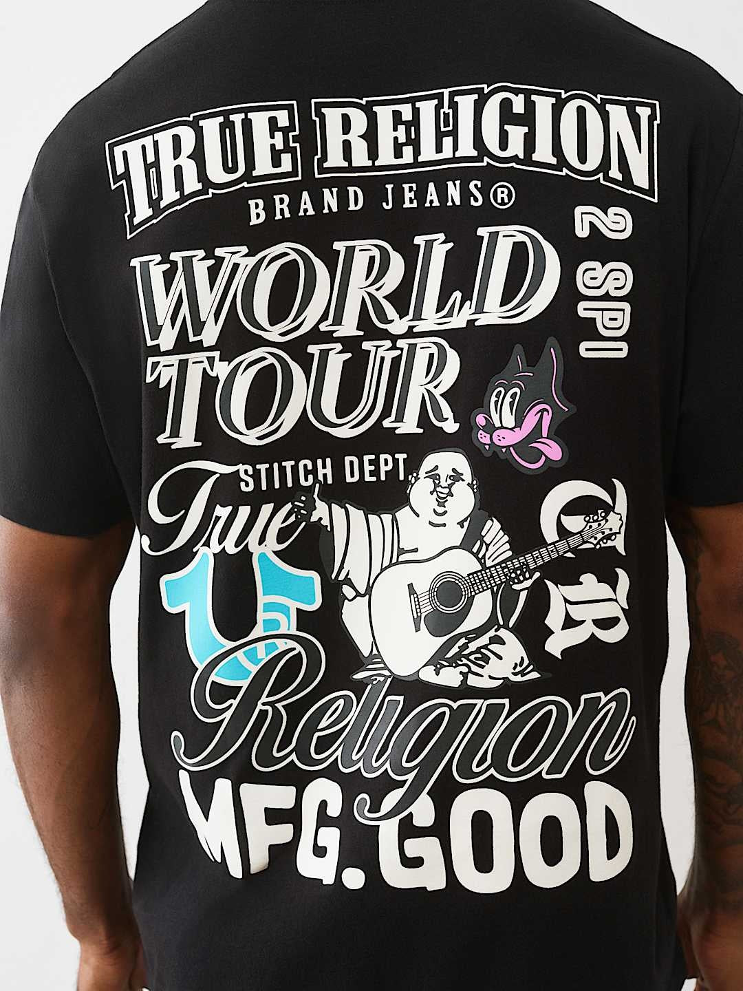 True Religion Ss World Tour Tee Jet Black