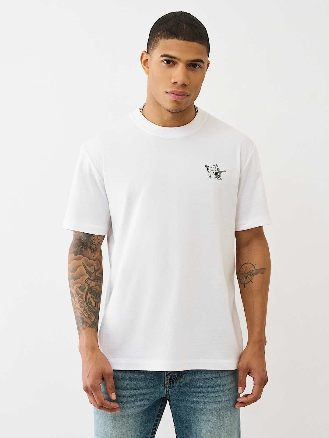 True Religion Ss World Tour Tee Optic White