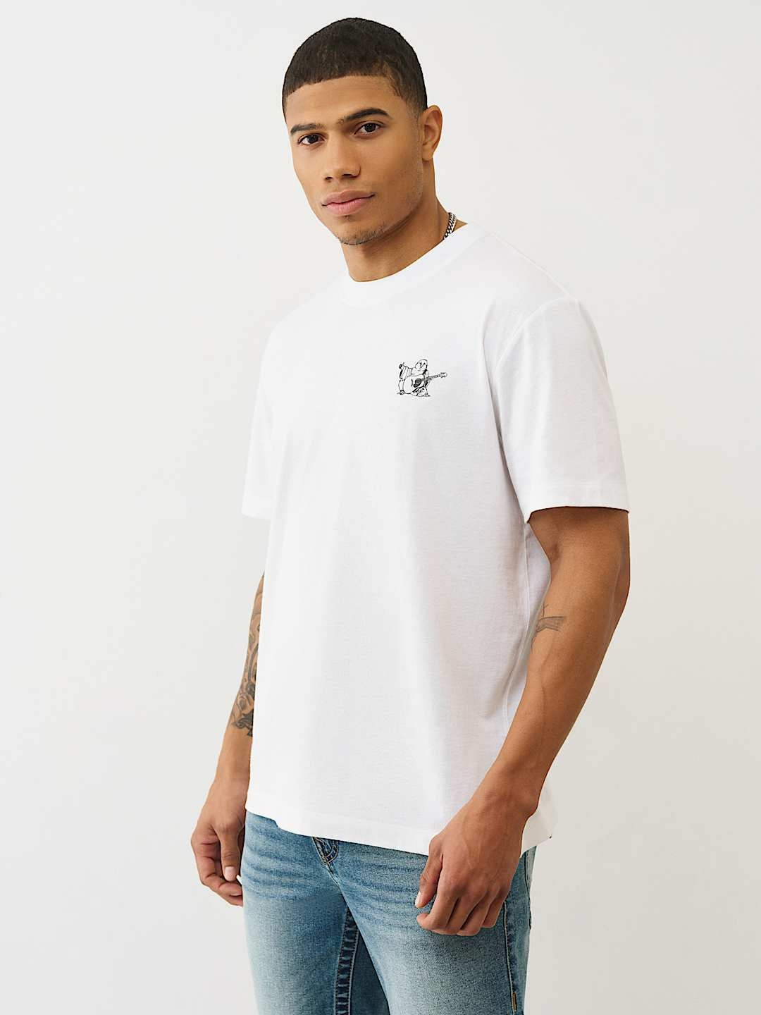 True Religion Ss World Tour Tee Optic White