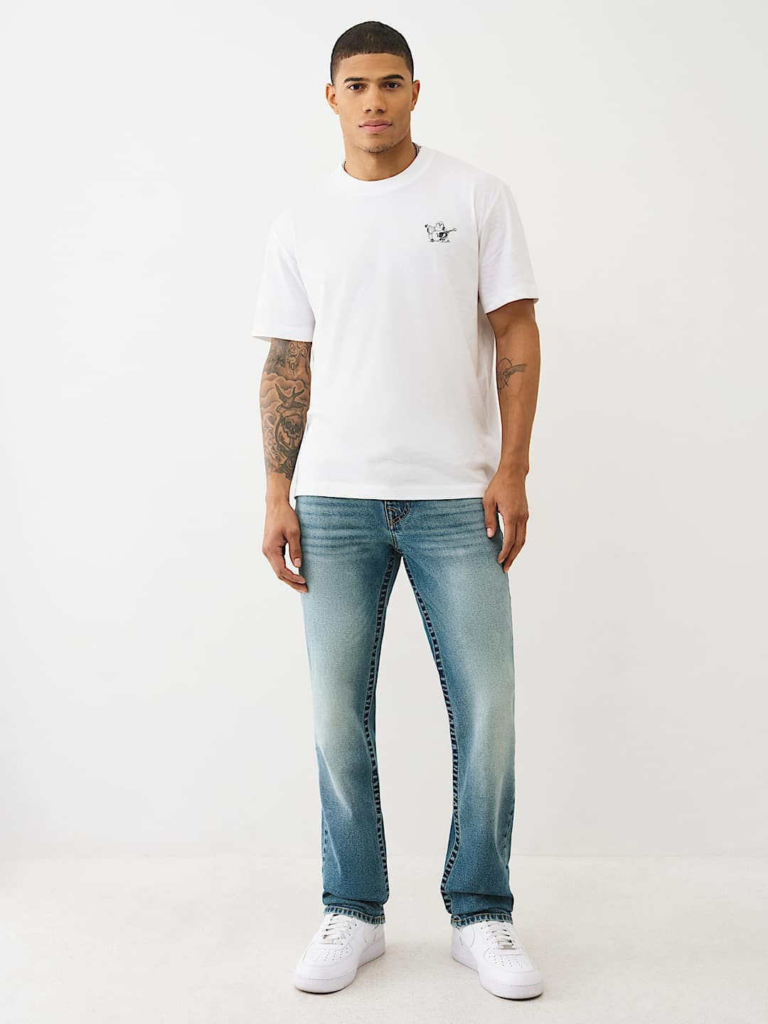 True Religion Ss World Tour Tee Optic White