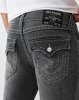 True Religion Rocco Big T Flap 32In Distortion Grey Wash With Rips