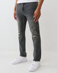 True Religion Rocco Big T Flap 32In Distortion Grey Wash With Rips