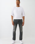 True Religion Rocco Big T Flap 32In Distortion Grey Wash With Rips