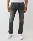 True Religion Rocco Big T Flap 32In Distortion Grey Wash With Rips