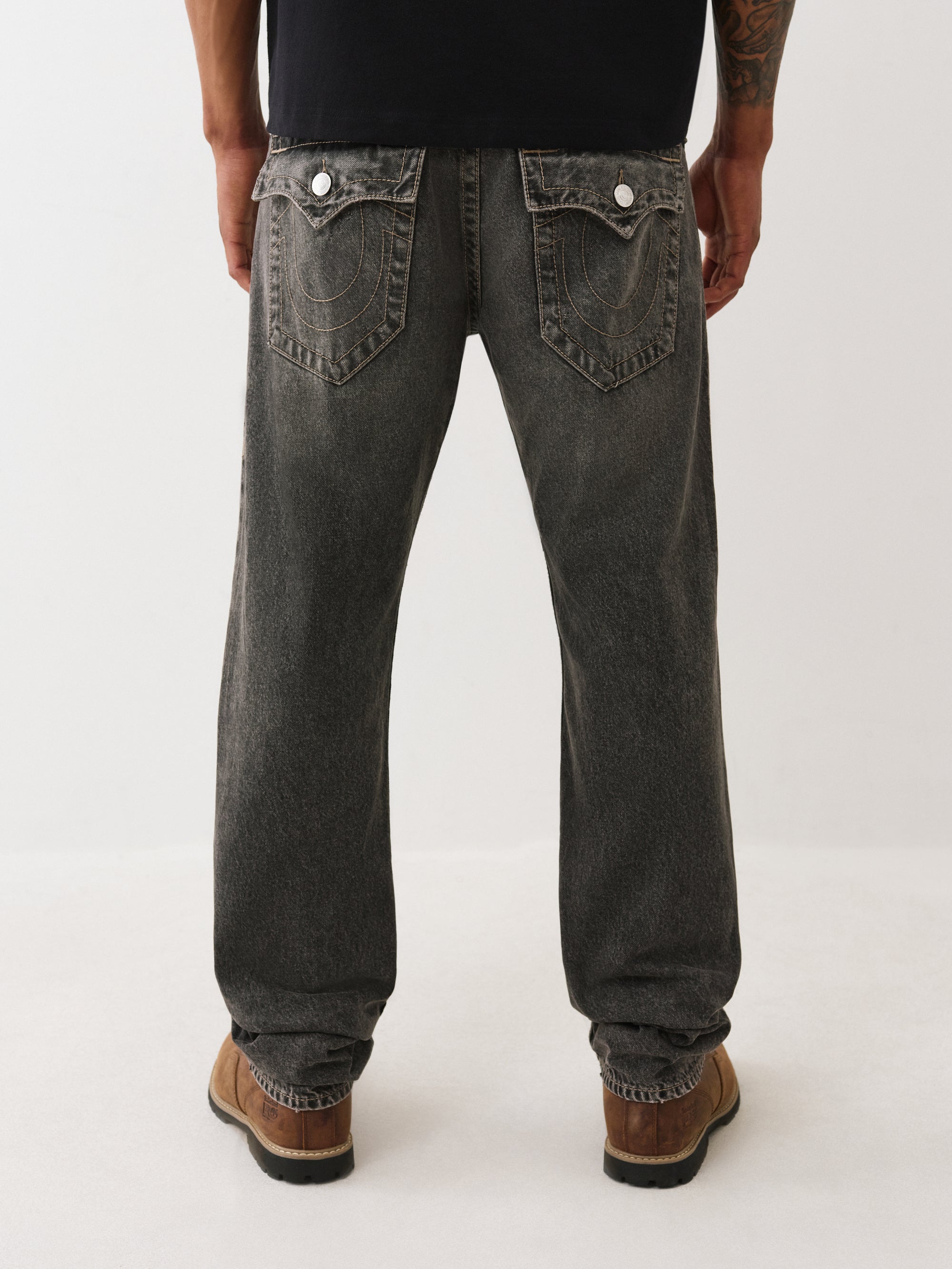 True Religion Ricky Sn Flap Applied Tr Compass Trail Black Wash