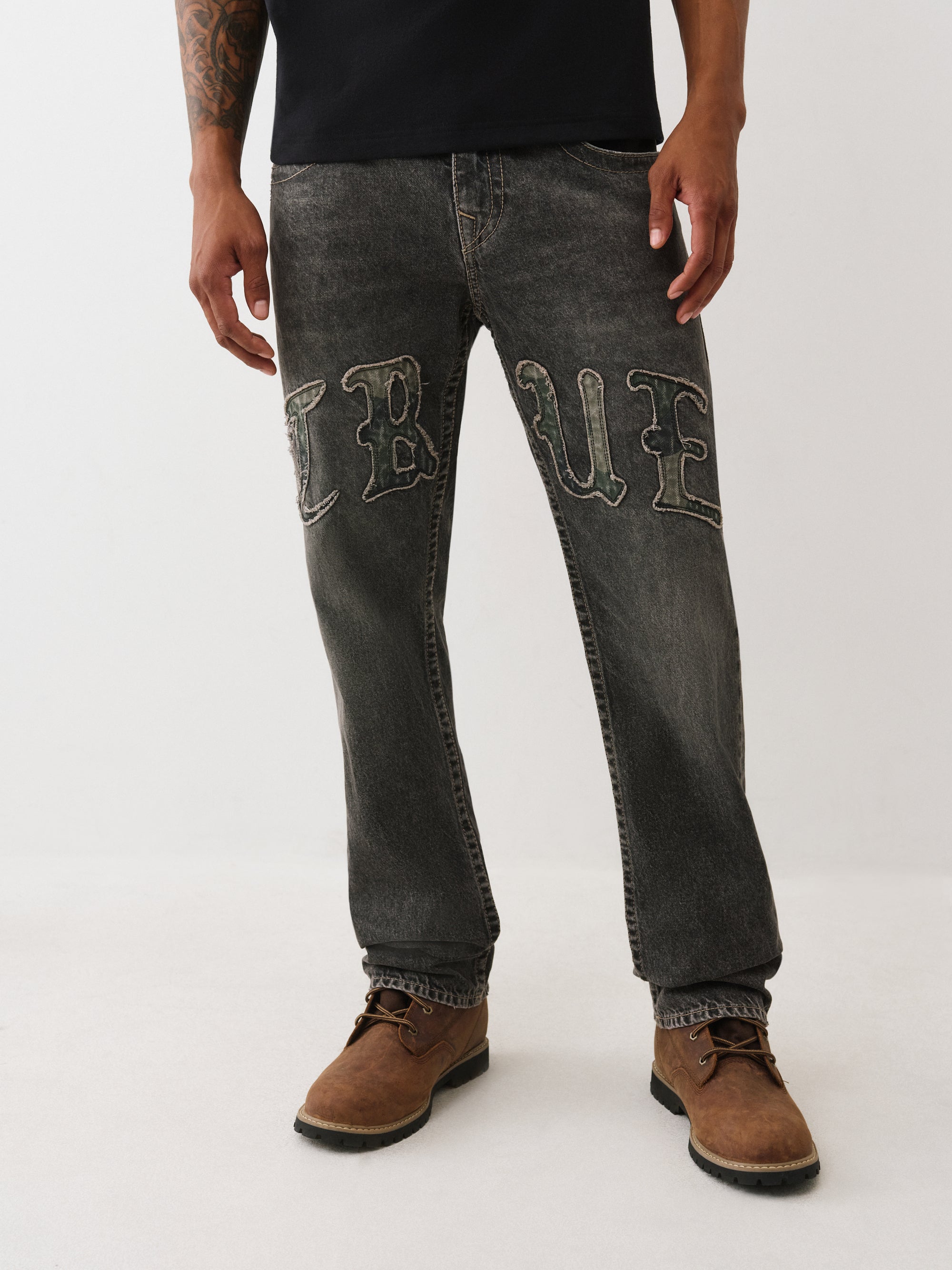 True Religion Ricky Sn Flap Applied Tr Compass Trail Black Wash