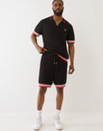 True Religion Shorts Sweater Knit S Jet Black