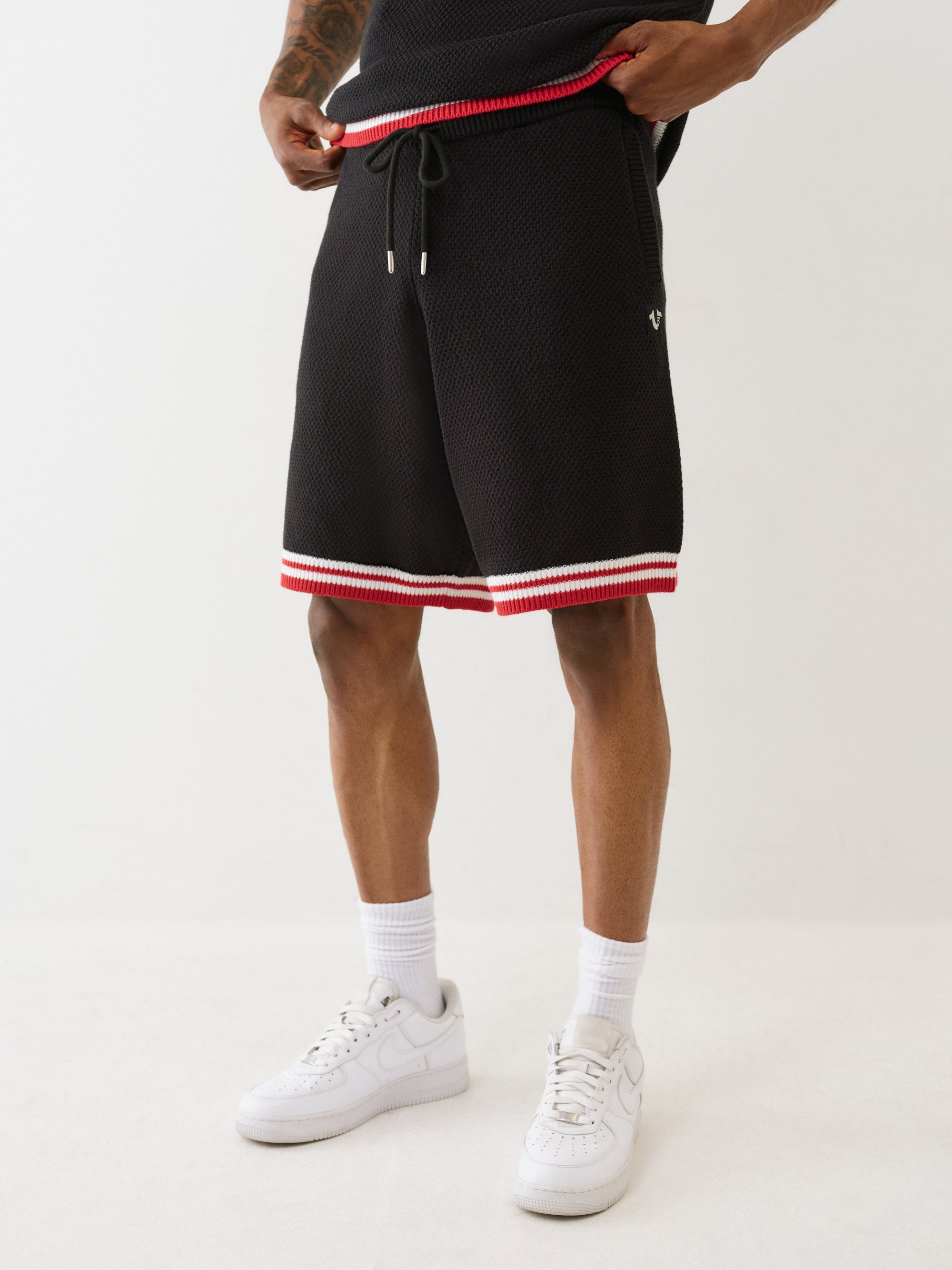 True Religion Shorts Sweater Knit S Jet Black - AL Capone Premium