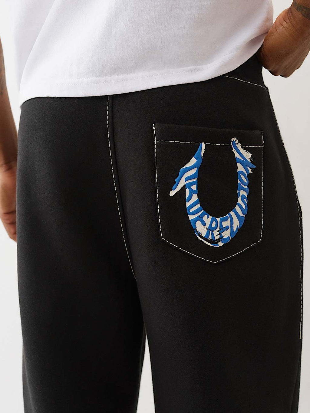 True Religion Sweatpants Hs Paint Big T Sweats Jet Black - AL Capone ...