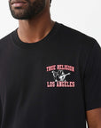 True Religion T-Shirt Ss Mesh Print Buddha Jet Black