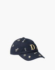 Drole De Monsieur Cap Allover Print Dice Navy