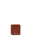 Maison Kitsune Wallet Square Zipped Brown