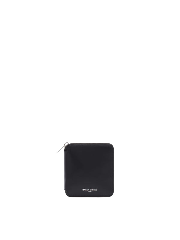 Maison Kitsune Wallet Square Zipped Black
