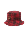 Maison Kitsune Bucket Hat Checked Red