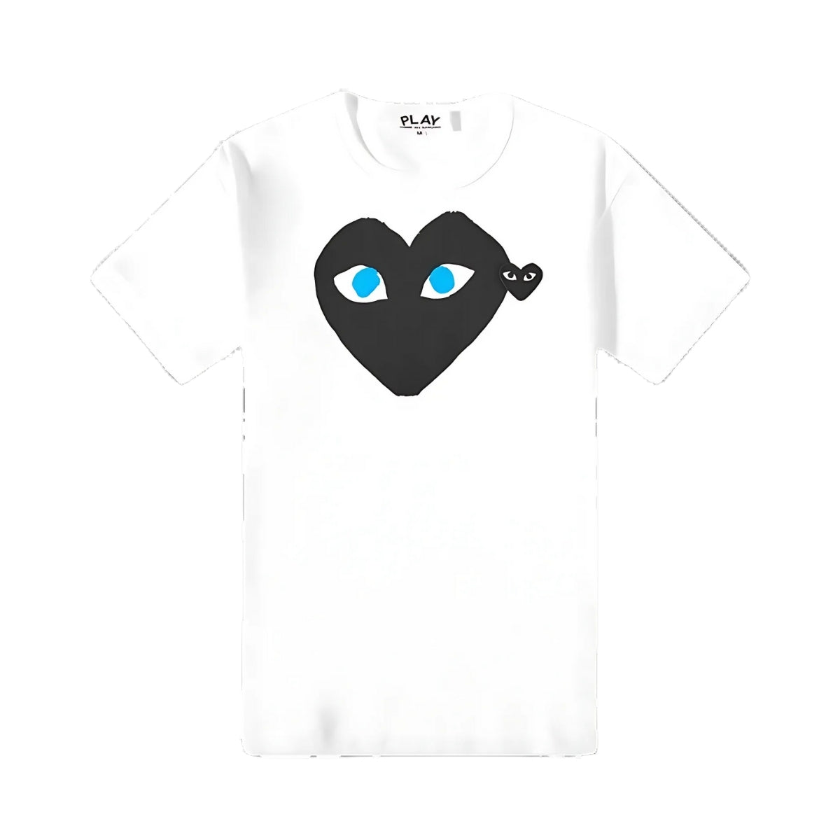 Comme Des Garcons T-Shirt Heart Eyes Blue-White