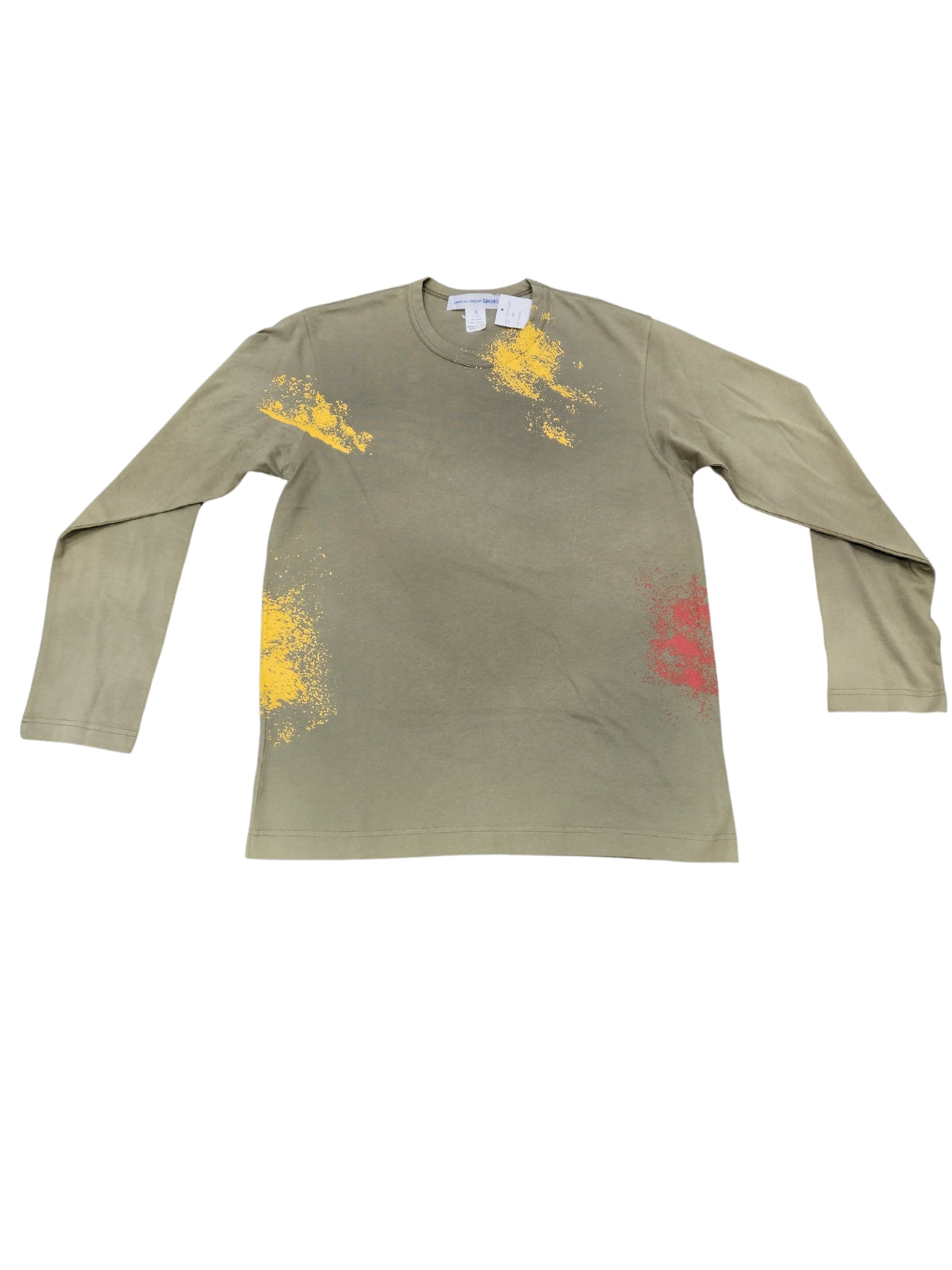 Comme Des Garcons Sweater Splatter Yellow-Red-Stone