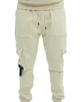 Capone Cargo Sweatpants Double Sided Pockets Beige