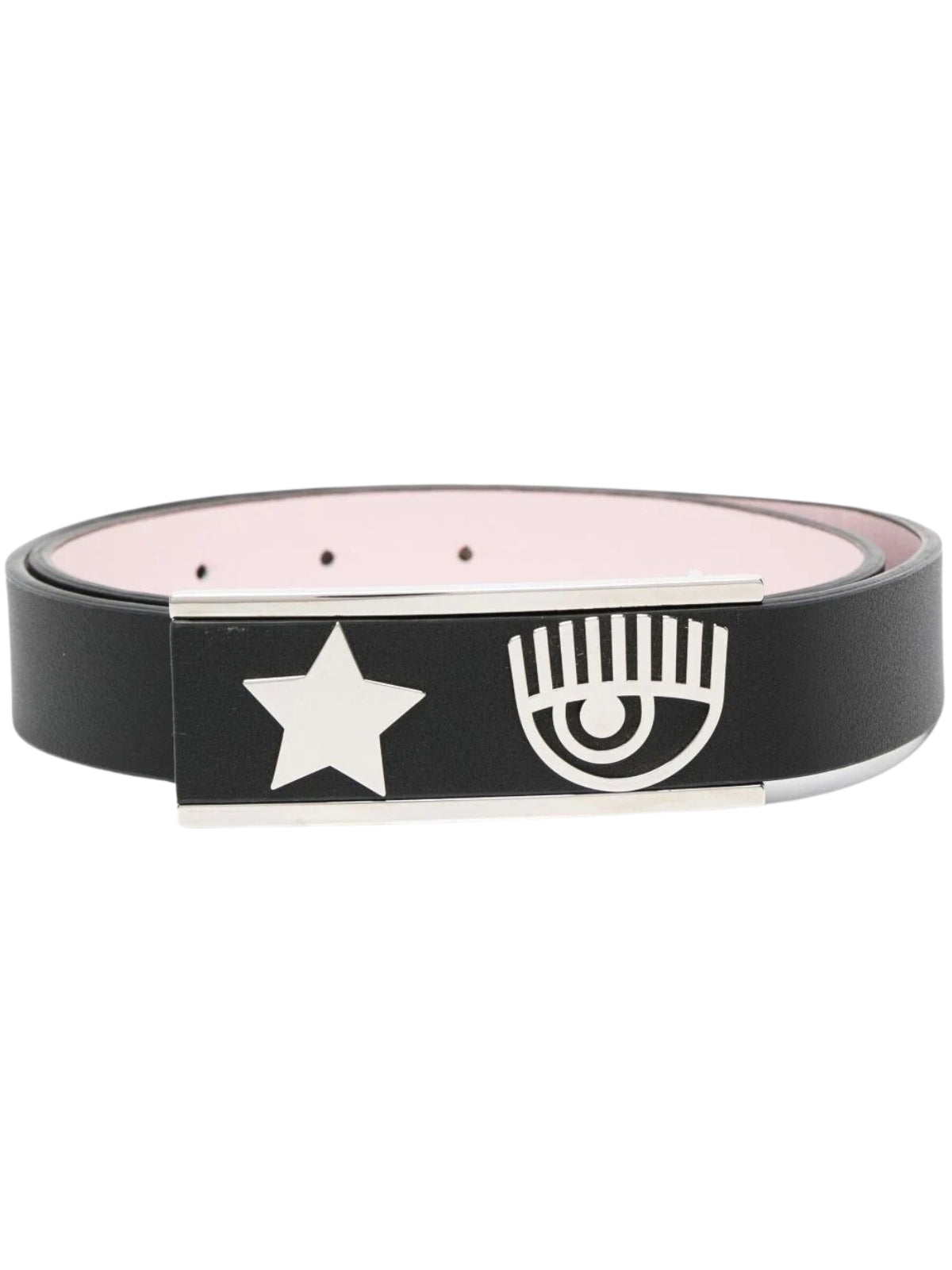 Chiara Ferragni Belt Eyelike Logo Star Black