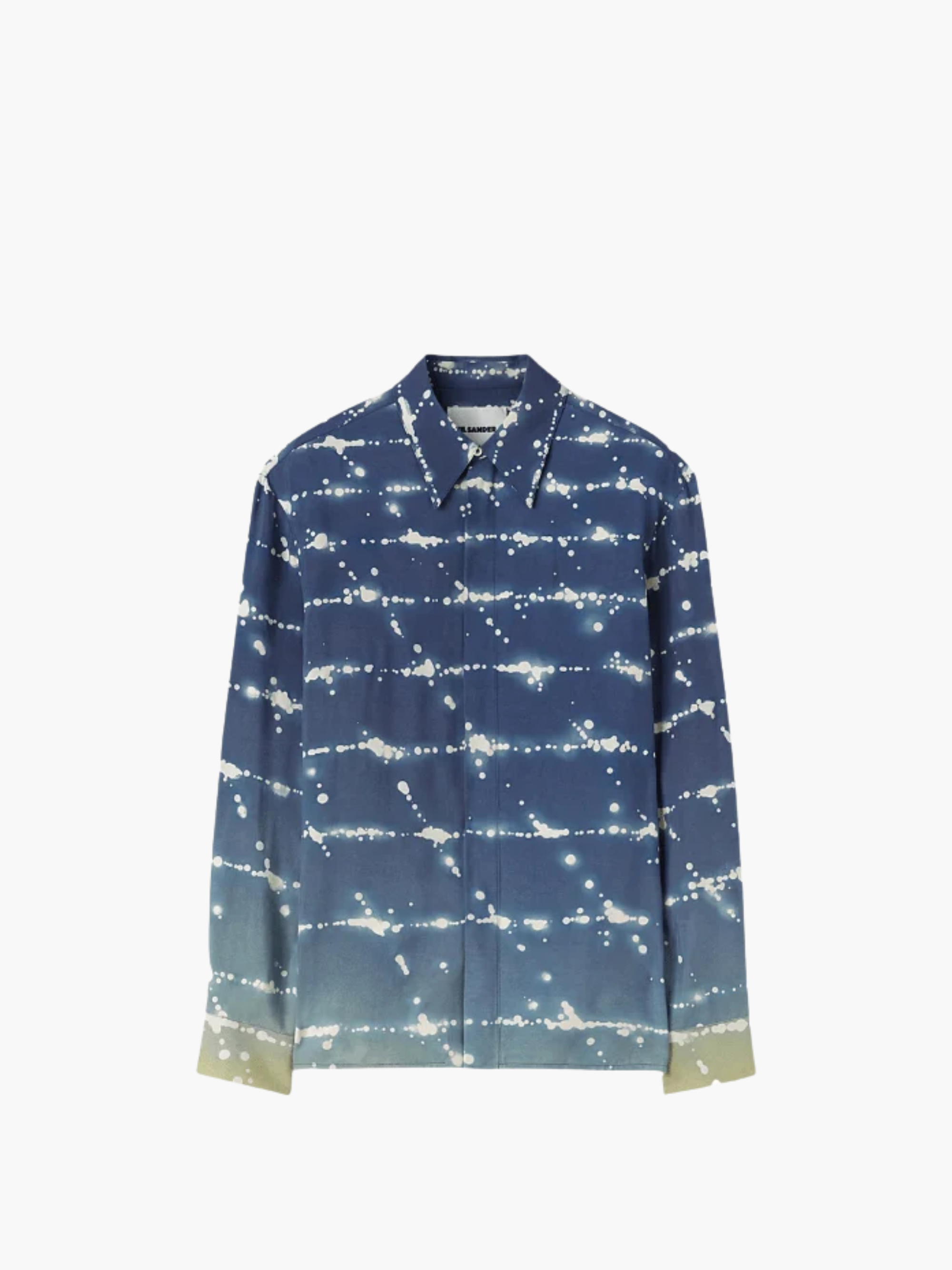 Jil Sander Shirt Allover Print Blue-Silver