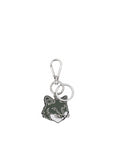 Maison Kitsune Key-Ring Bold Fox Head Metal Military Grey