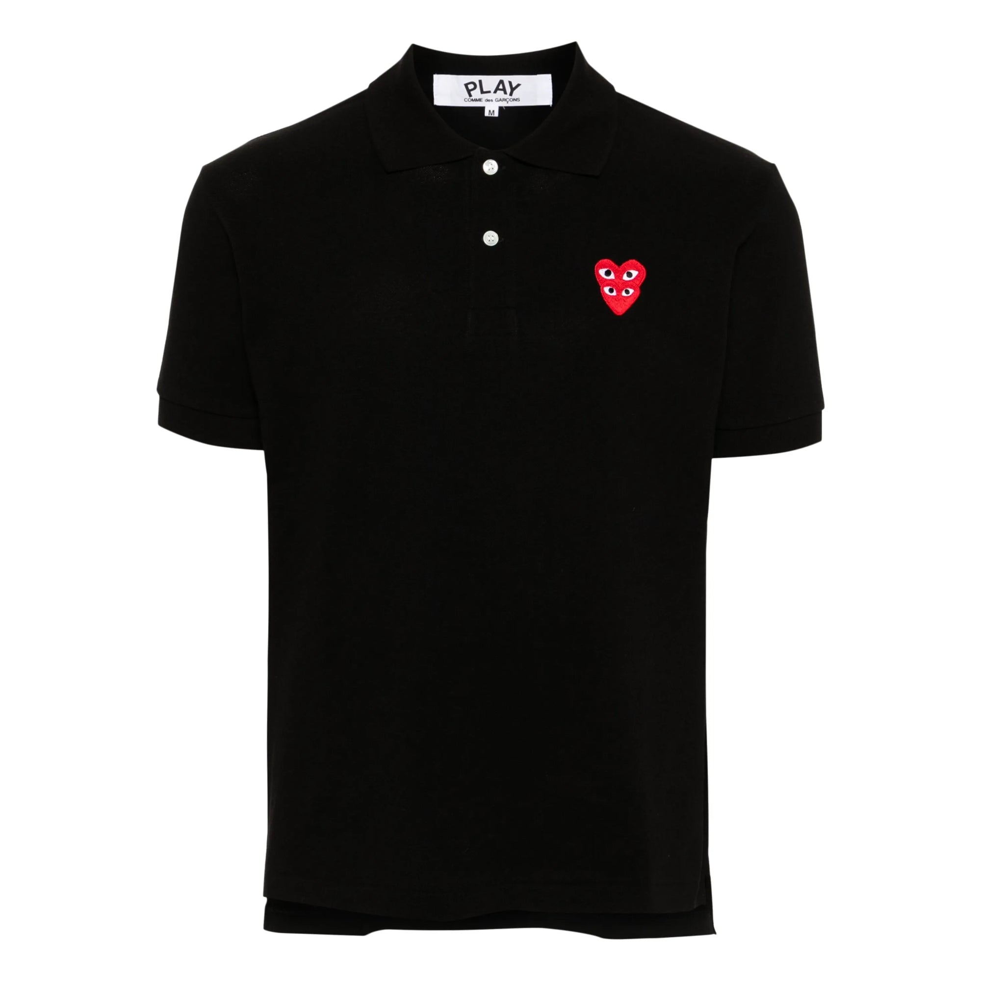 Comme Des Garcons Golfer Play Double Red Heart Black