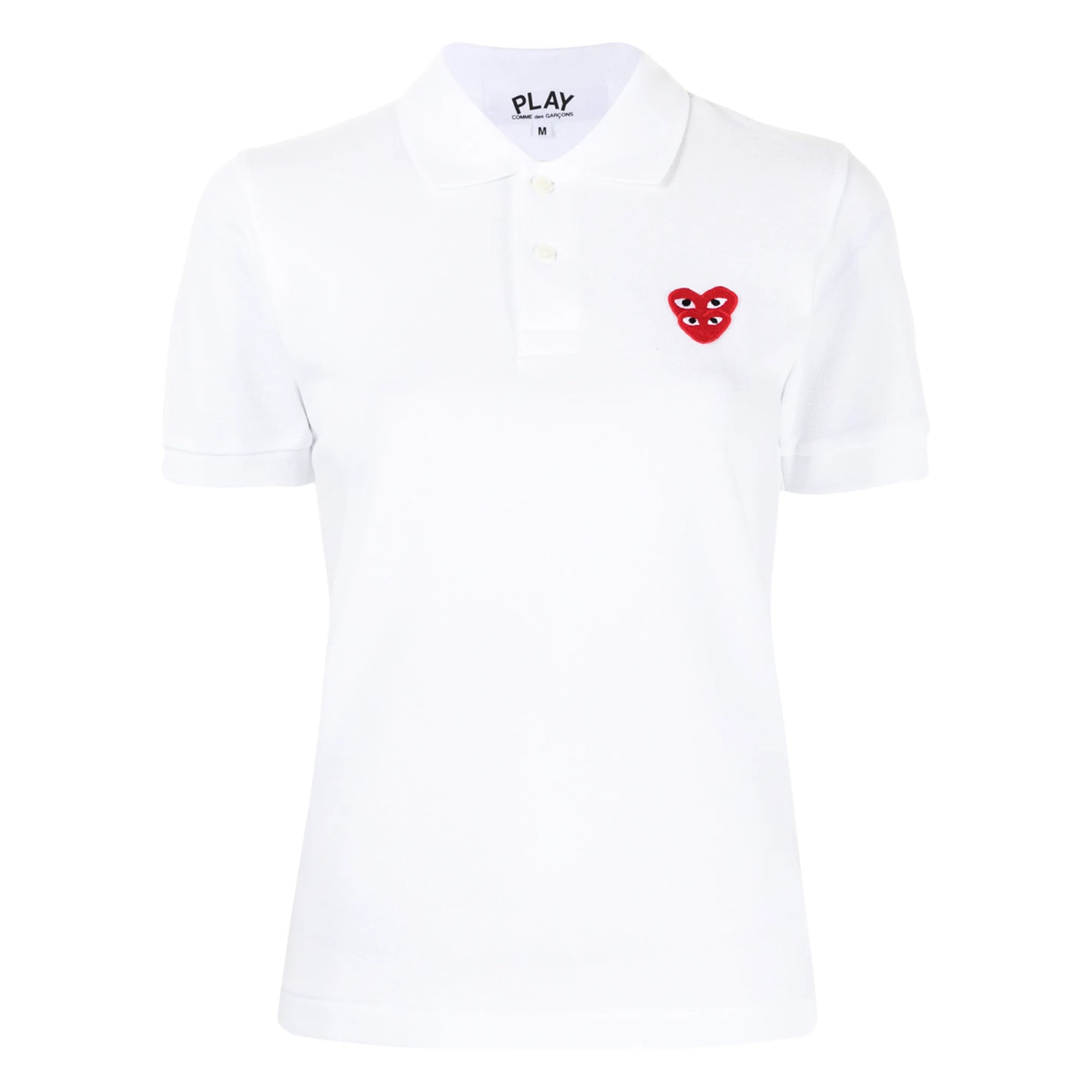 Comme Des Garcons Golfer Play Double Red Heart White