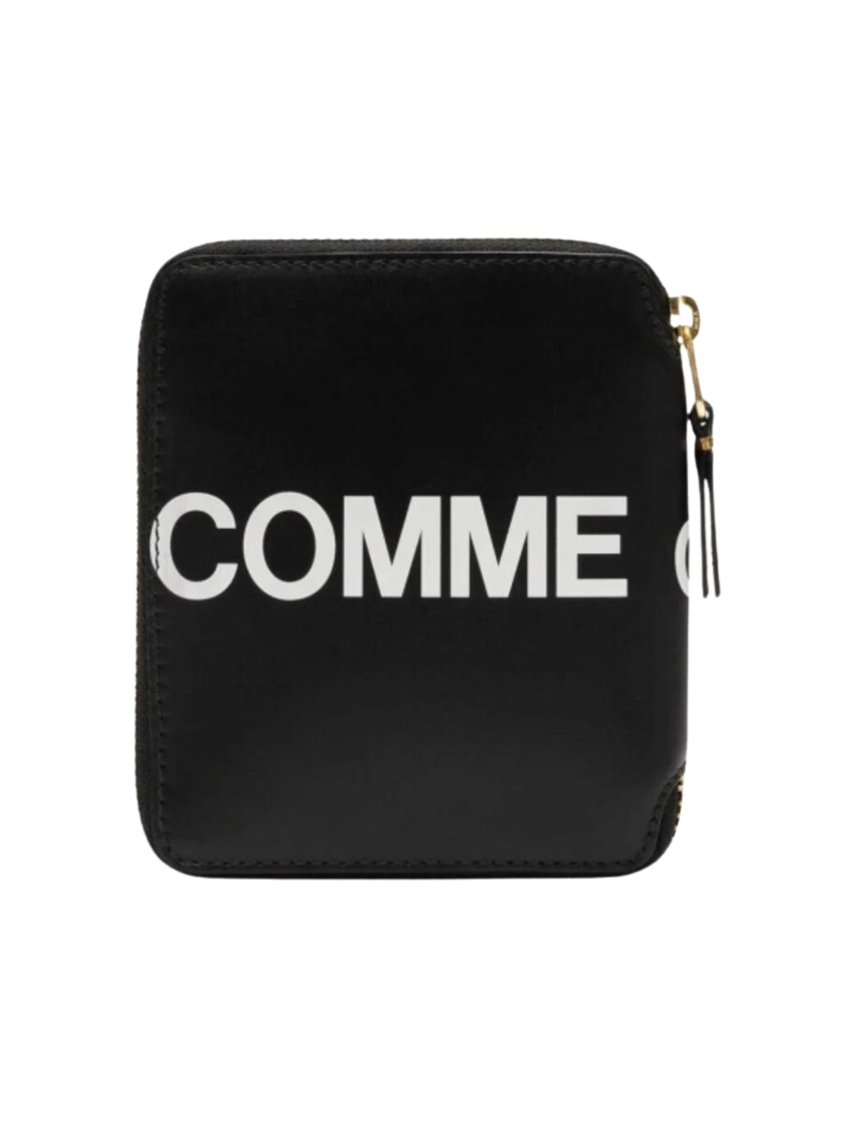 Comme Des Garcons Wallet Leather Logo Black