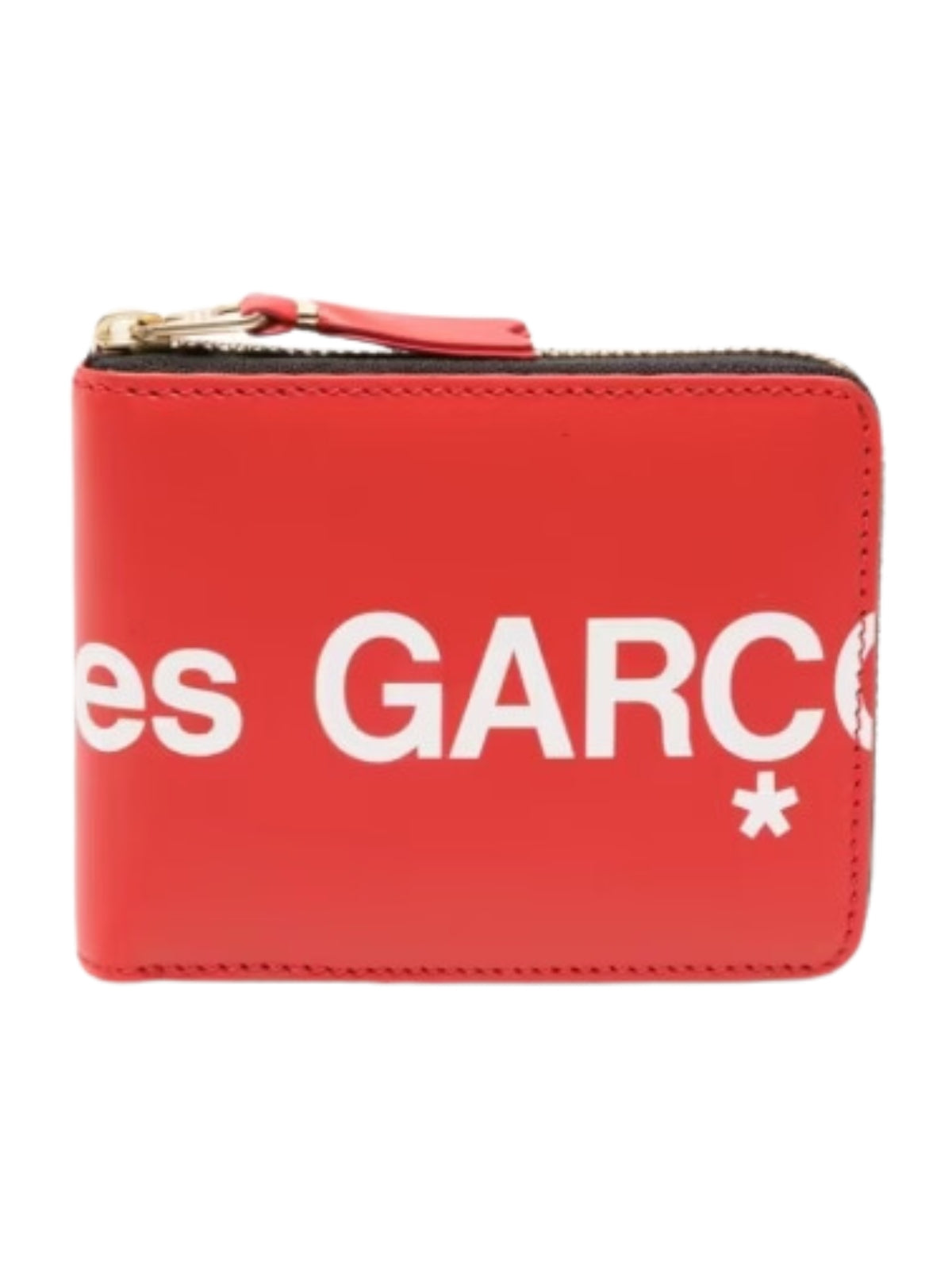 Comme Des Garcons Wallet Leather Logo Red