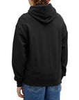 Ice-Cream Hoodie Woodgrain Running Dog Black