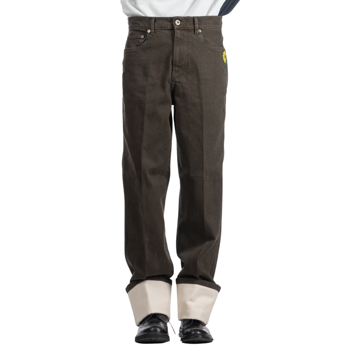 JW Anderson Jeans Contrast Turn Up Smoke