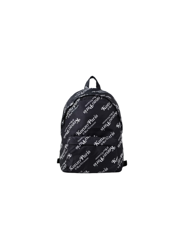 Kenzo Bag Back Pack Monogram Logo Black-White