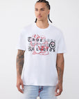 True Religion T-Shirt Buddha Letters White