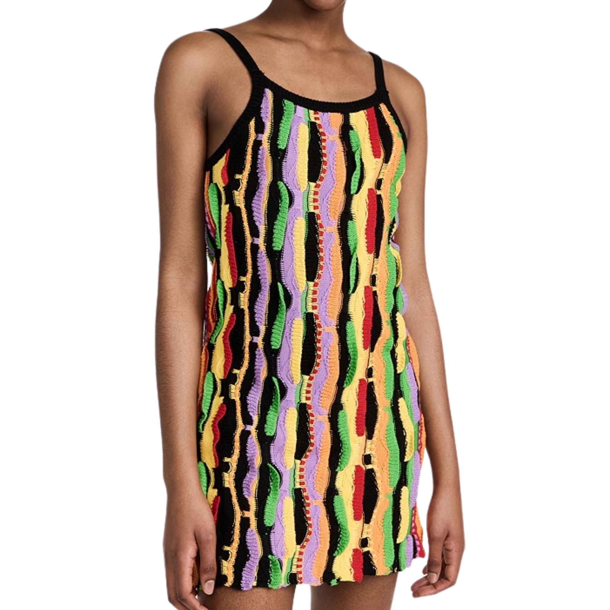 Msgm Dress Knit Sleeveless Multicolour