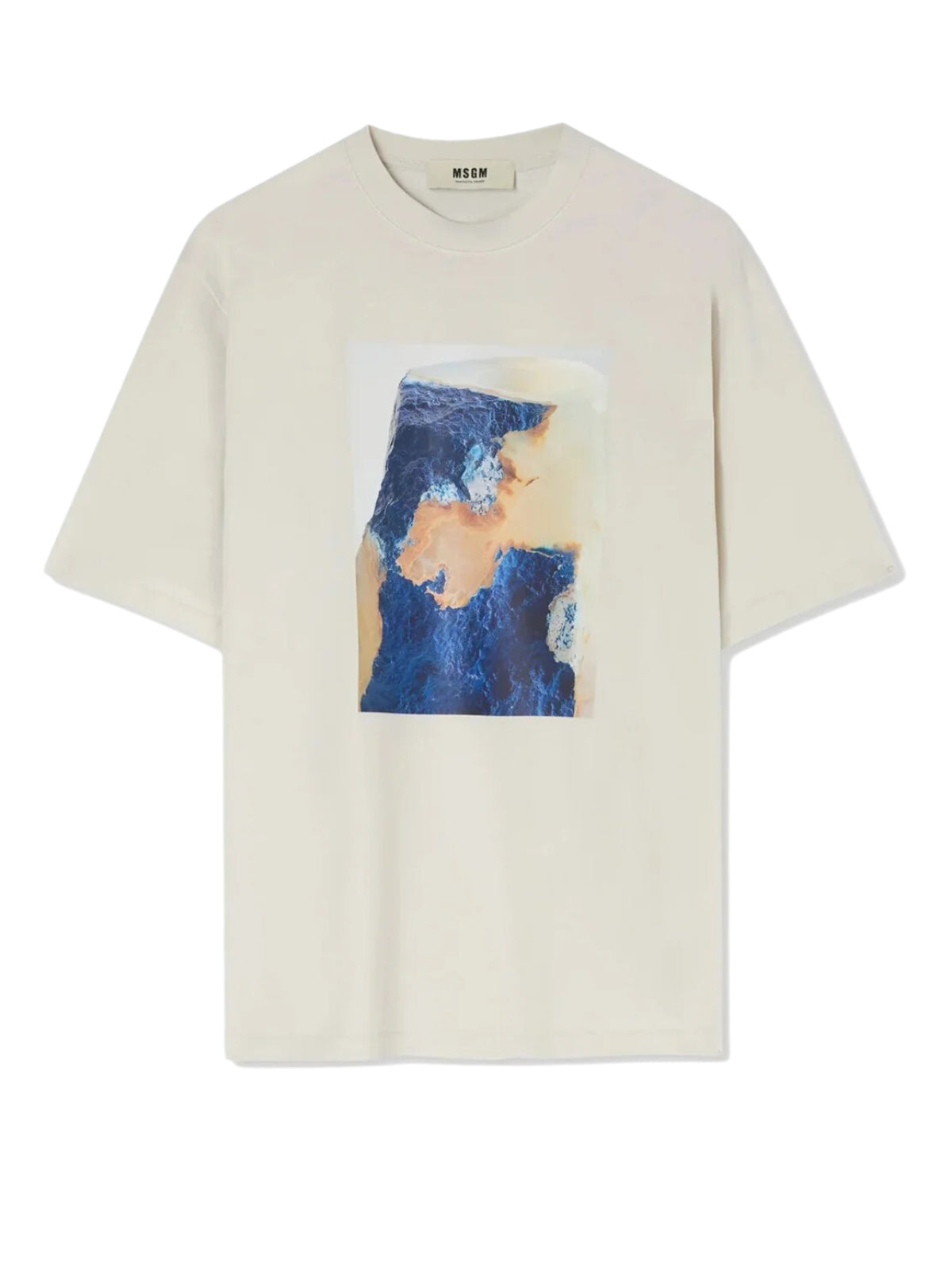 Msgm T-Shirt Graphic Print Block White