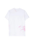 Comme Des Garcons T-Shirt Splatter Pink-White