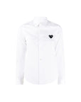 Comme Des Garcons Shirt Heart White