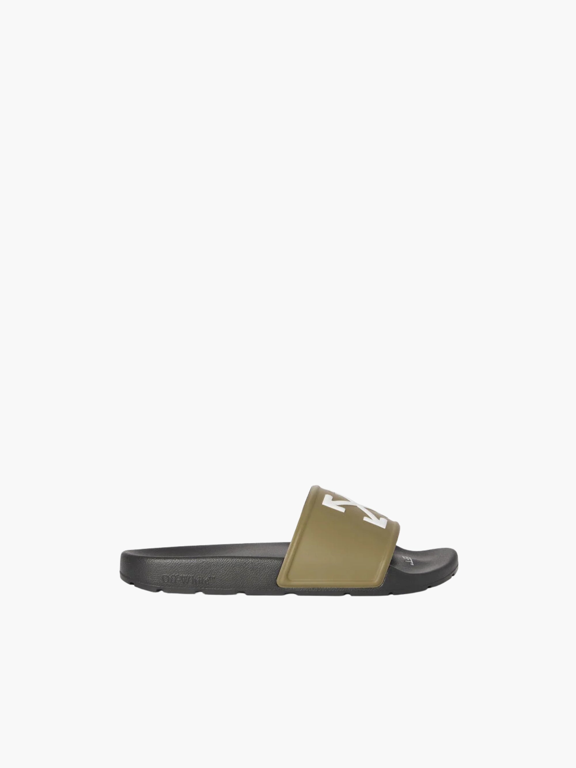 Off-white Slides Owsl21 W-arrow Black/Olive Green