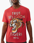 True Religion T-Shirt Mfg Tiger Vintage Trv Red