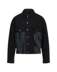 Msgm  Jacket Logo Denim Black - 1