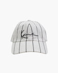 Karl Kani Cap Logo Pinstripe White