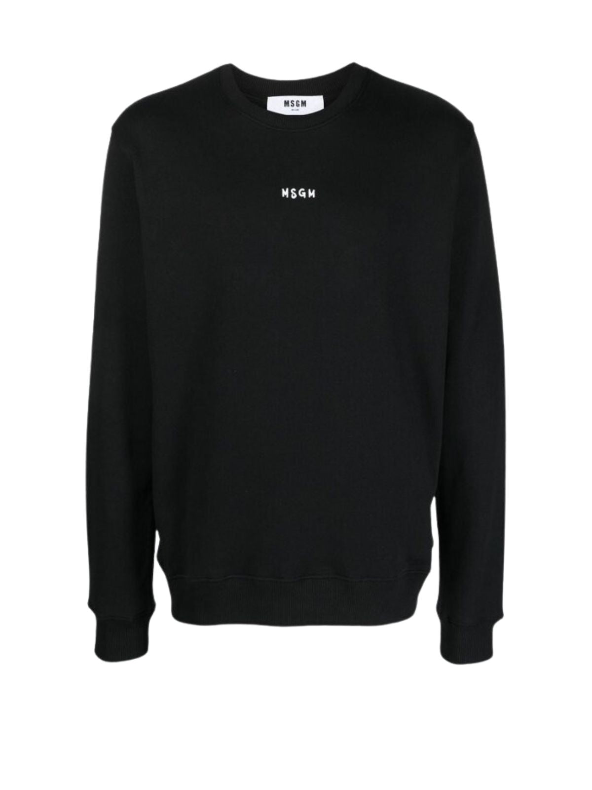 Msgm Sweater Logo Small Black - 1